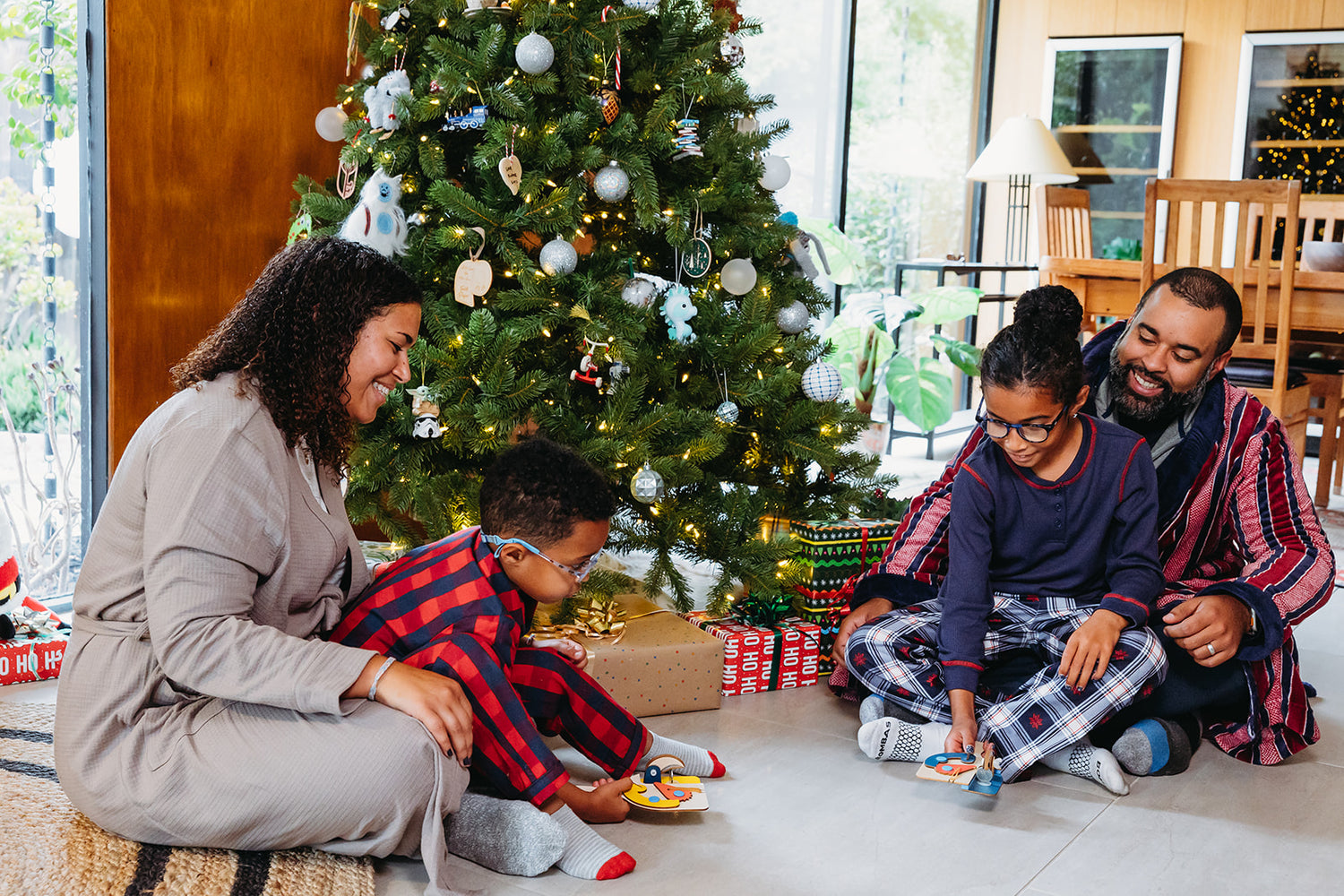 Family Opening Presents