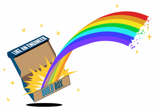 Build Box Rainbow Graphic