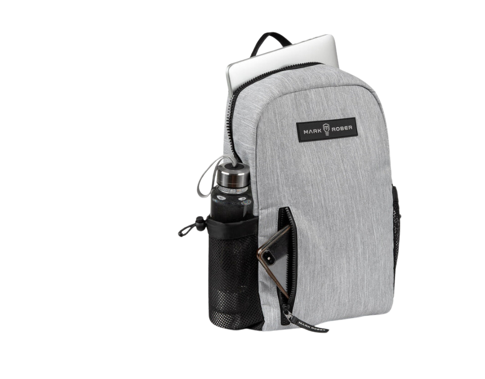 Gray Mark Rober Backback (with Bottle)